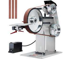 SucceBuy Affûteuse à bande, polisseuse à bande 72 x 2 pouces à vitesse variable et VFD, affûteuse de couteaux 1500 W avec 3 formes d'affûtage