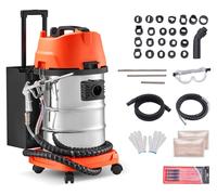 SucceBuy, appareil de sablage aux coquilles de noix, 30 litres, appareil de sablage 1600 W, système de sablage pour le nettoyage de collecteurs d'admission et de soupapes, sableur avec 2,5 kg de coqui