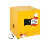 SucceBuy Armoire de Sécurité 43x43x46cm Capacité 50L avec Porte Jaune Acier