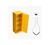 SucceBuy Armoire anti-incendie pour matériaux inflammables (87,06 L) avec étagère réglable, fabriquée en acier laminé à froid et galvanisé, armoire de sécurité jaune pour substances dangereuses