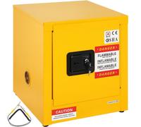 SucceBuy : Armoire de sécurité jaune pour produits dangereux, dotée d'une porte verrouillable, fabriquée en acier laminé à froid, idéale pour le stockage sécurisé de produits chimiques et de pesticide