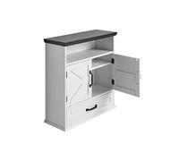 SucceBuy Armoire Murale de Salle de Bain 2 Portes et Etagère Réglable Pour Buanderie