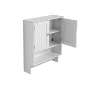 SucceBuy Armoire Murale de Salle de Bain Installation Facile Pour Buanderie Cuisine Blanc