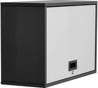 SucceBuy Armoire suspendue pour atelier, 770x305x500 mm, armoire avec porte rabattable & étagère, capacité de charge 108,86 kg, montage mural, idéal pour garage, cave, cuisine, entrepôt, montage néces