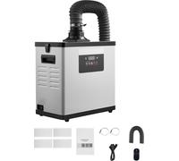 SucceBuy Aspirateur de fumées de soudure avec filtre 3 en 1, 510 m³/h de puissance d'aspiration, 10 niveaux de vitesse, moteur sans balai commandé à distance, idéal pour la gravure laser et l'impressi