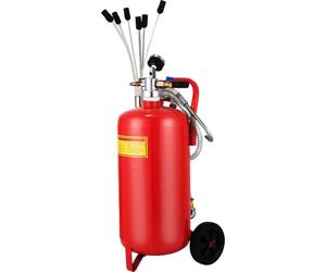 SucceBuy Aspirateur d'huile 22.7L, aspirateur pneumatique portable d'huile usagée pour le garage, 12V, 8KW, acier inoxydable, orange
