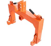 SucceBuy Attelage rapide 3 points avec récepteur 5,08 cm, capacité de charge 1369 kg, axe réglable sur 5 positions, convient aux tracteurs de catégorie 1 et 2, attelage 3 points, orange