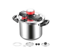 SucceBuy Autocuiseur 7L en Acier Inox Avec Panier Cuisson et Couvercle en Verre Trempé