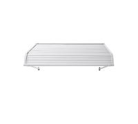 SucceBuy Marquise de fenêtre 121,9x106,6x51cm, auvent de porte en aluminium léger et robuste, abri pour protéger de la pluie, de la neige et de la lumière du soleil, idéal pour portes, entrées, fenêtr