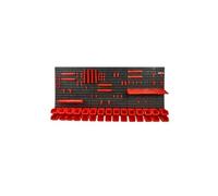 SucceBuy Bac de stockage pour montage mural, organisateur d'étagères partielles avec 30 bacs et panneaux muraux, porte-outils et crochets, organisateur d'outils de garage en plastique pour écrous, bou