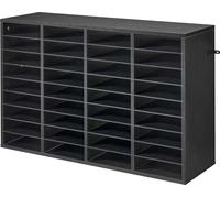 SucceBuy Bac à courrier avec 36 compartiments et étagères amovibles, bac à documents en bois, porte-documents pour le bureau, la maison ou la salle de classe, organiseur pour dossiers, documents et pa