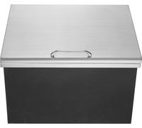 SucceBuy Bac à glace à insérer, 28 "L x 16 "l x 17 "H, seau à glace en acier inoxydable avec couvercle à charnière, bac à glace commercial de 87,4 qt, avec tuyau de vidange et bouchon, convient pour l