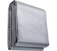 SucceBuy Bâche imperméable 20x30 ft, 10 mils de couverture poly résistante, multi-usage UV et indéchirable extérieure avec œillets renforcés, argent/marron