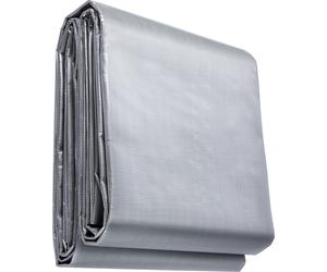 SucceBuy Bâche imperméable 20x30 ft, 10 mils de couverture poly résistante, multi-usage UV et indéchirable extérieure avec œillets renforcés, argent/marron