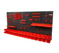 SucceBuy bacs de rangement muraux 30/48 bacs, support de pièces, organisateur de Garage avec panneaux muraux, crochets, outil de magasin en plastique pour clous à vis 30pcs