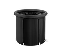 SucceBuy Bain Froid Portable 330L Bain de Glace Intérieur et Extérieur 85x75cm Noir