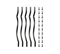 SucceBuy Balustres de Terrasse en Métal 82x2,5cm Lot de 51 Pour Terrasse en Bois
