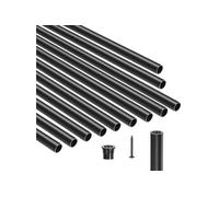 SucceBuy Jeu de 51 barreaux de rampe φ19x813mm Balustres d'escalier barreaux ronds en aluminium