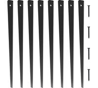 SucceBuy Balustres métalliques pour escaliers, 32,28'' x 1'' broches décoratives plates pour balustrades en alliage d'aluminium, paquet de 51 balustres de couverture avec vis
