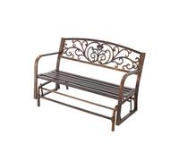SucceBuy Banc de Jardin 127cm Avec Dossier en Fonte Banc Résistant aux Intempéries