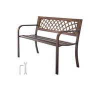 SucceBuy Banc de Jardin Capacité 250kg Pour Terrasse Parc Bronze Antique Bois