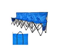SucceBuy Banc Pliant Portable à 6 Places Pour Football Baseball et Evénements Bleu