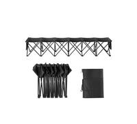 SucceBuy Banc Pliant Portable à 6 Places Siège Instantané Sans Assemblage 241x45x45cm