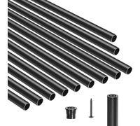 SucceBuy Barreaux de rampe d'escalier en aluminium de 26 pouces, paquet de 101 avec vis et capuchons de rampe