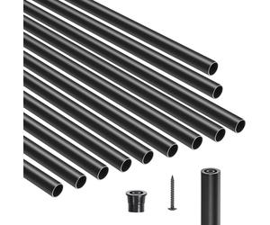 SucceBuy Barreaux de rampe d'escalier en aluminium de 26 pouces, paquet de 101 avec vis et capuchons de rampe