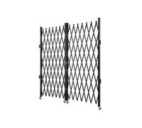 SucceBuy Barrière de Sécurité Pliante Extensible Porte Double Roulante à 360°Acier