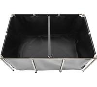SucceBuy Bassin à poissons Toile Aquarium à koï 1023,3L avec fenêtre de visualisation