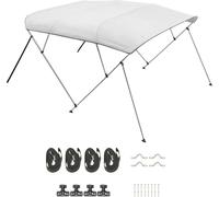 SucceBuy Bimini Top Pare-soleil bateau 4 arcs 201-213 cm Gris clair