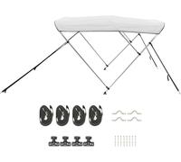 SucceBuy Bimini Top Taud de bateau 3 arcs 216-229 cm, gris clair