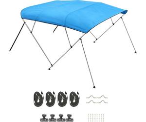 SucceBuy Bimini Top Taud de bateau Protection solaire bleu 4 arcs 216-229 cm