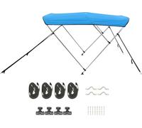 SucceBuy Bimini Top Taud de bateau Taud de soleil bleu 3 arcs 185-198 cm