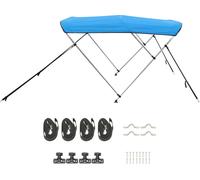 SucceBuy Bimini Top Taud de bateau Taud de soleil bleu 3 arcs 201-213 cm