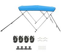 SucceBuy Bimini Top Taud de bateau Taud de soleil bleu 3 arcs 216-229 cm