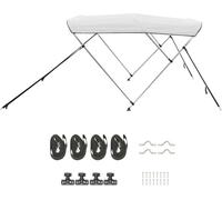 SucceBuy Bimini Top Taud de bateau Taud de soleil gris clair 3 arcs 201-213 cm