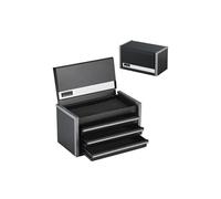 SucceBuy Boîte à Outils Métal Avec 3 Tiroirs Finition Revêtement Poudre Doublure EVA