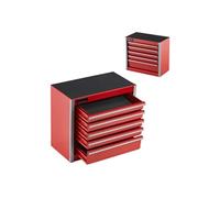SucceBuy Boîte à Outils Métal Avec 5 Tiroirs Patins PP Ouverture à Roulement à Billes