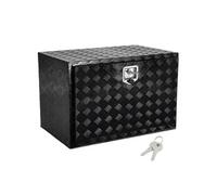 SucceBuy 48" x 24" x 24" Boîte de rangement sous le pick-up, boîte à outils robuste en aluminium avec plaque en diamant, étanche avec serrure, verrouillage de la poignée en T pour camion, camionnette,