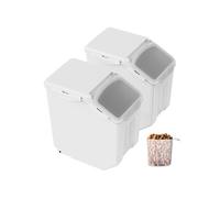 SucceBuy Boîte à Riz Capacité 2x15L Avec 2 Tasses à Mesurer Conception 100% Hermétique