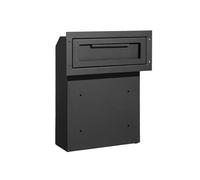 SucceBuy Boîte aux Lettres 30,4x15x40,5cm Pour Lettres Chèques Clés Maison Bureau Noir