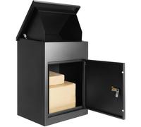 SucceBuy Boîte aux lettres antivol murale IPX3 Boîte de livraison d'emballage étanche pour l'extérieur Boîte aux lettres de verrouillage de grand rangement pour la maison 23in