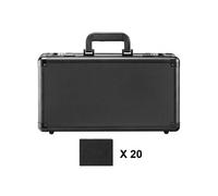 SucceBuy Boîte de Rangement Pour Cartes Gradées 42,5x27,5x16,5cm 4 Emplacements Noir