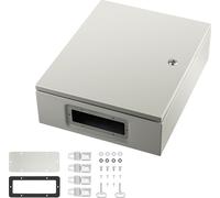SucceBuy Boîtier en acier NEMA, 20 x 16 x 6 pouces, boîtier deétanche NEMA 4X, boîtier de raccordement extérieur/intérieur étanche à la poussière IP66 avec plaque de montage