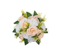 SucceBuy Boules de Fleurs Artificielles 10PCS 24cm Style polyvalent Champagne et Blanc