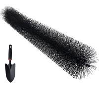 SucceBuy Brosse pour gouttières, longueur totale 18 m, diamètre 10 cm, outil de nettoyage de gouttières, brosse pour gouttières au ras du sol, protection contre les feuilles mortes pour gouttières de 