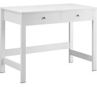 SucceBuy Bureau compact avec tiroirs pour chambre d'enfant, table de travail minimaliste, blanc