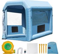 SucceBuy Cabine de peinture gonflable - 3,9 x 2,5 x 2,5 m, soufflerie 550 W, pour peindre des motos et des petits objets